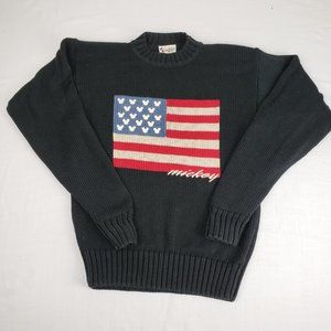 WALT DISNEY WORLD Mickey US Flag Pullover Sweater